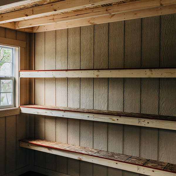 6579d03d701ab76fa5d9137c inside frame of shed shelving