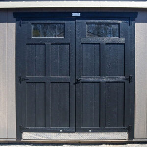 72'' Double 4-lite Barn Door (Black)