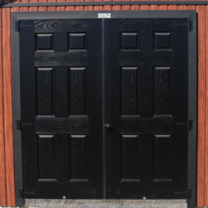 Black Fiberglass Double Door Available in single and with windows