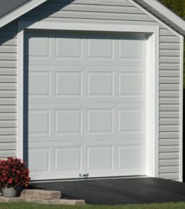 Standard Overhead Door in White Available with windows