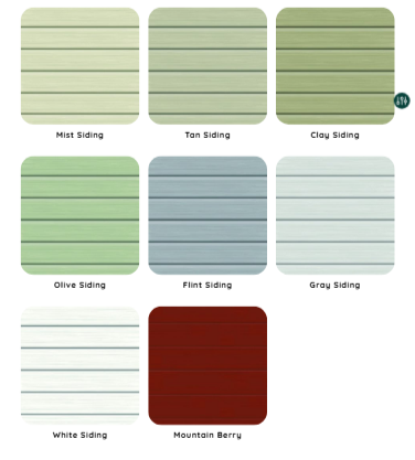 colors for vinyl shed