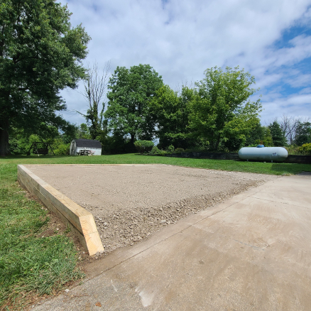finished shed site prep