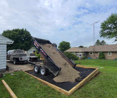 how to frame shed with limestone